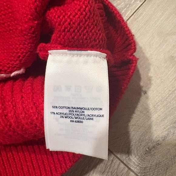 Lands’ End Cable Knit Holiday Sweater – Size L – Red - Picture 9 of 9